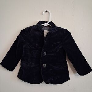 Zara Kids Navy Velvet Blazer